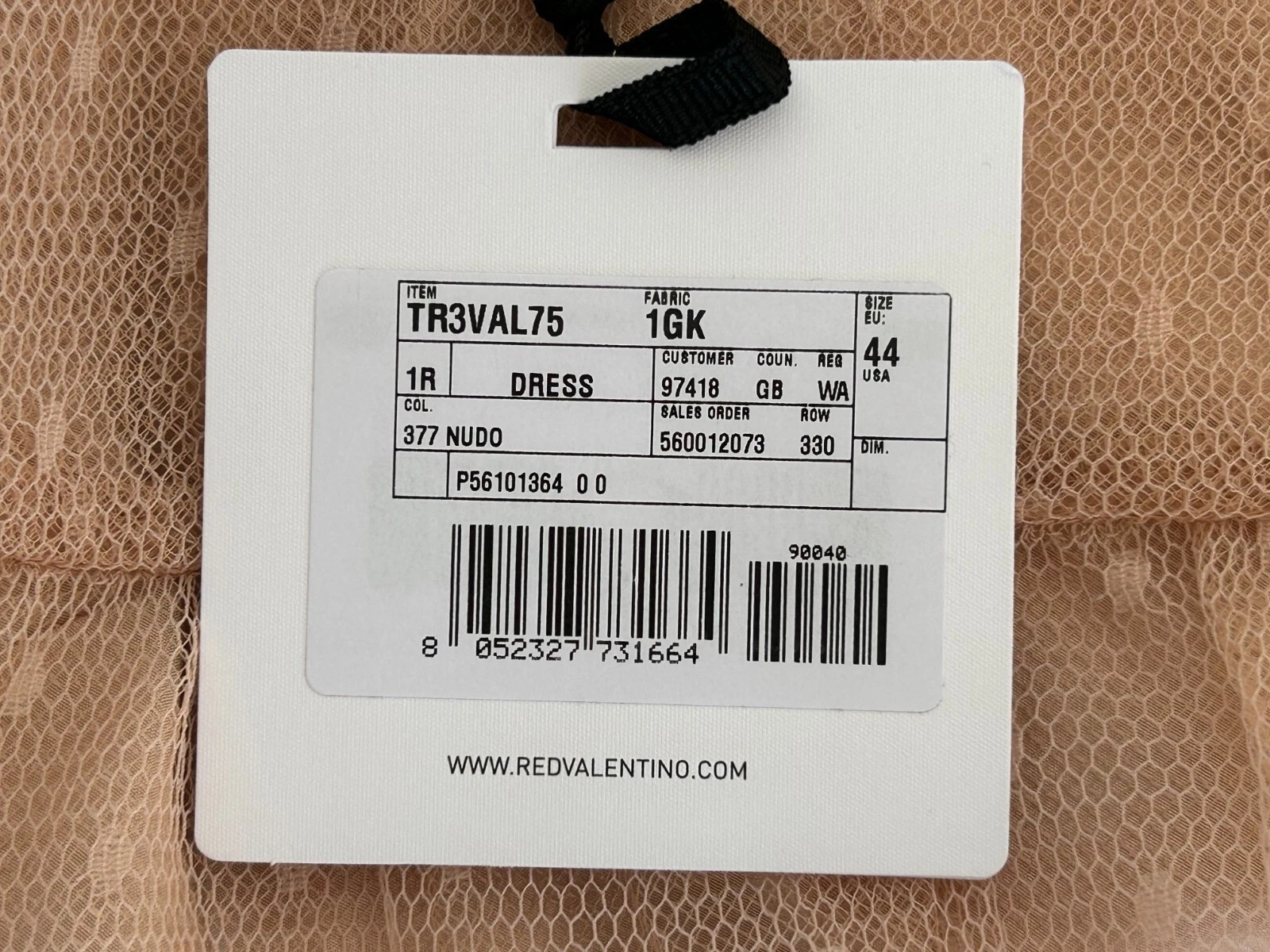 Abito rosso Valentino nuovo con etichette con cappuccio e bordo grosgrain Point d'esprit 44EU MSRP $1275