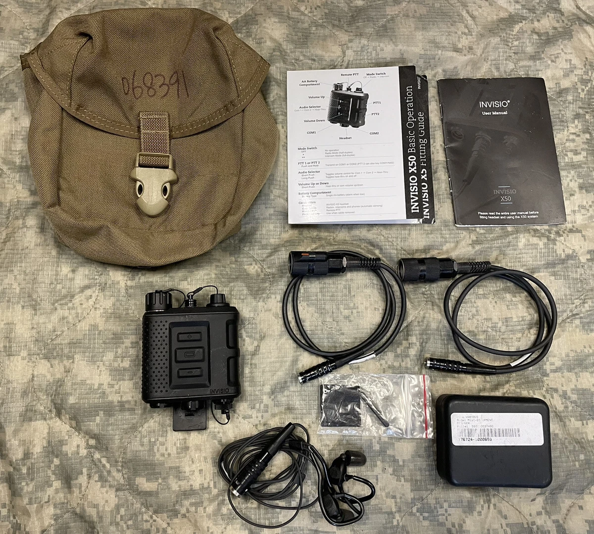 Invisio X50 TEA Dual COMMS Kit Digital Bone Conduction In-Ear X5 
