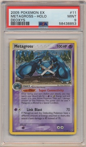PSA 9 Pokemon EX Deoxys Holo Rare Metagross 11/107 MINT Condition!!