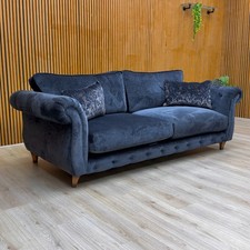 Furniture Village 'Palace' 4 Seater Sofa Derwent Denim Navy Fabric Classic Back