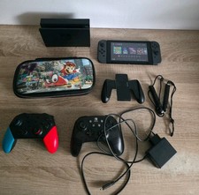 Nintendo Switch Grau Konsole Mega-Set, 128GB SanDisk, 2 Controller, Tasche