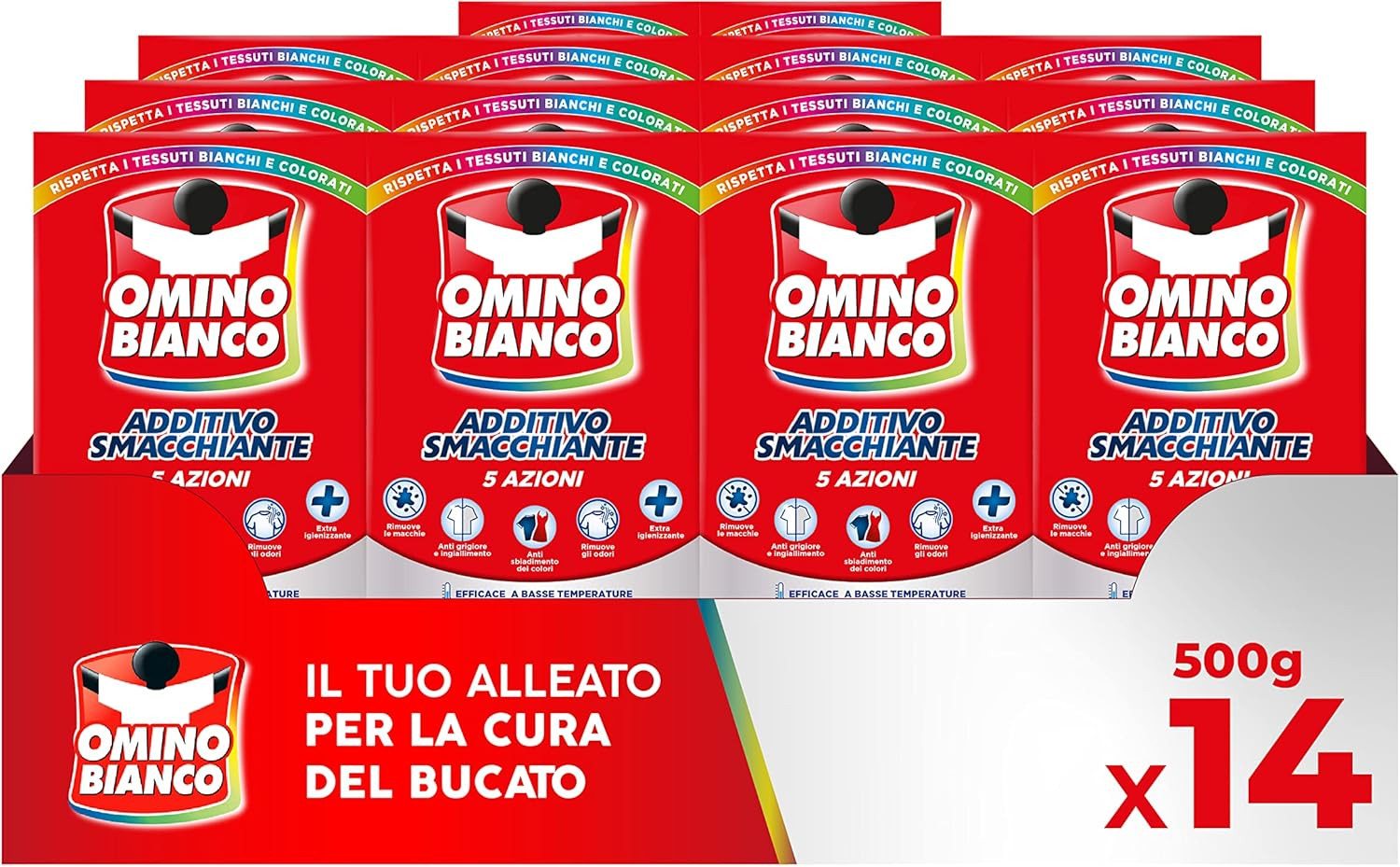 Smacchiatore Totale 5 in 1: Additivo Polvere Igienizzante Lavatrice