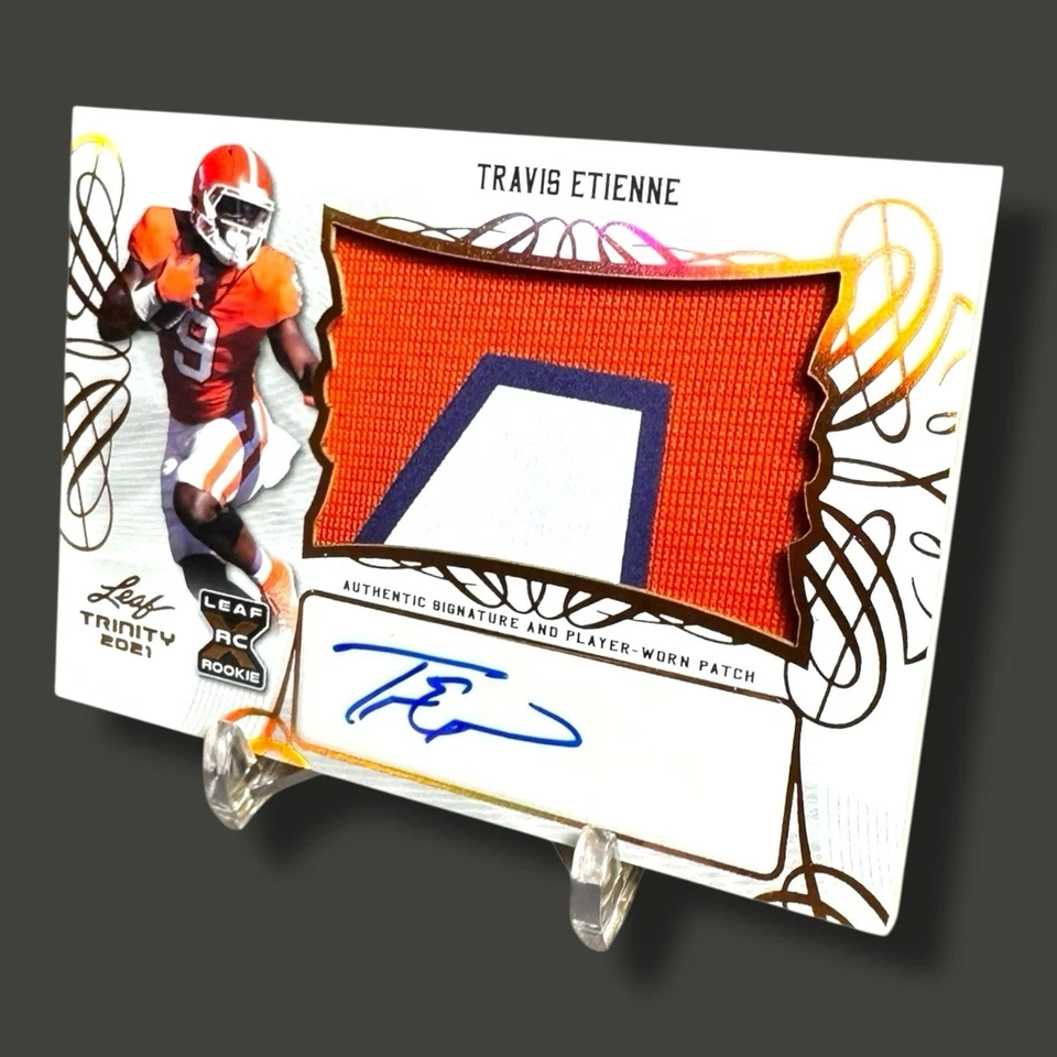 2021 Leaf Trinity Travis Etienne Copper RPA Auto  ~ Clemson Tigers Jaguars - Image 3 of 4