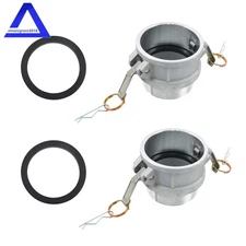 2PCS Type B Aluminum Cam and Groove Hose Fitting 3" with Camlock Gasket Camlock