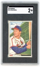 1952 Bowman Baseball Card #196 Stan Musial HOF SGC Good 2