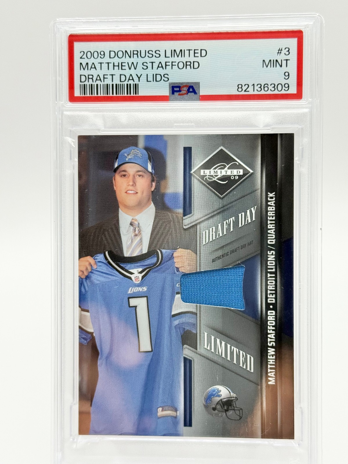 Matthew Stafford Donruss Limited Draft Day Lids #3 Base