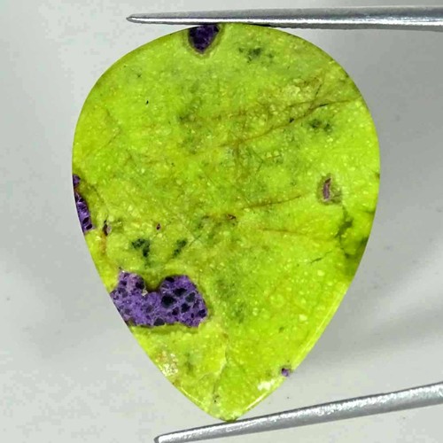 Piedra preciosa suelta cabujón pera atlasita natural de 26,20 quilates 24x31x4 mm - Imagen 2 de 5