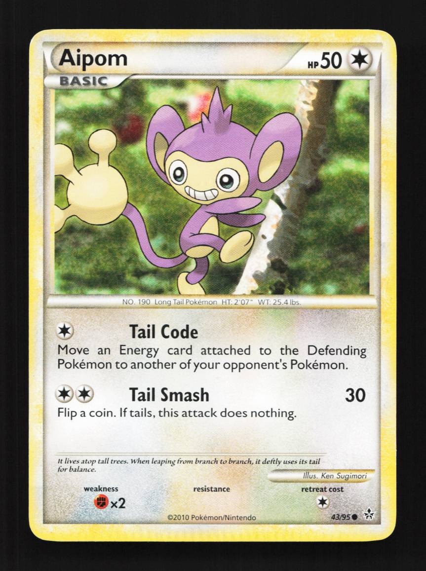 Aipom 43/95 Unleashed English Pokemon Card TCG