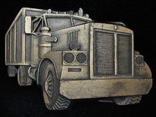 PE09158 VINTAGE 1970s CUT-OUT 18-WHEEL SEMI-TRUCK COMMEMORATIVE BELT BUCKLE