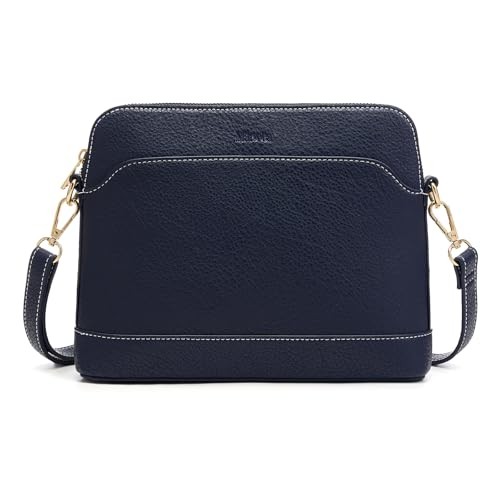 For Women - Pu Leather Cross Body Purses Trendy Navy Blue