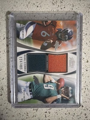 2012 Topps Prime BROCK OSWEILER & NICK FOLES #DCR-OF Dual Combo /405 RC JERSEY C