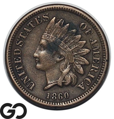 1860 Indian Head Cent Penny