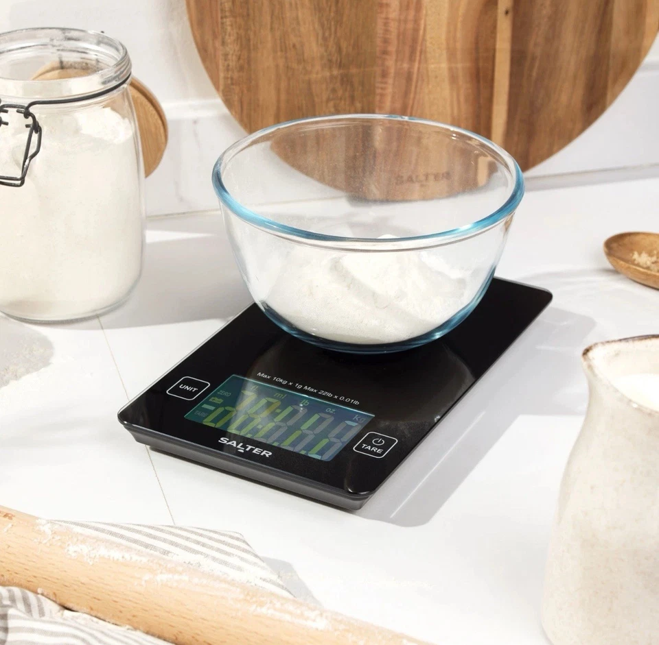 Báscula de cocina de alta capacidad Salter - 10 kg de capacidad, pantalla digital, añadir y pesar Foto 4 de 4