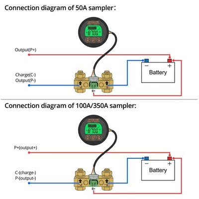 Real-Time Battery Tracker, Voltage Current Meter, 350A Shunt