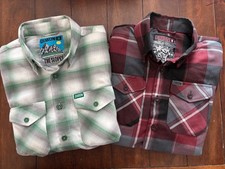 Lot of 2 DIXXON Men  s Flannel Medium: The Slopes, Brick City