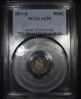 1871-S Liberty Seated Half Dime "PCGS AU55"