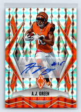 AJ Green 2025 Panini Phoenix Silver Pyramids Auto /99 Cincinnati Bengals #100