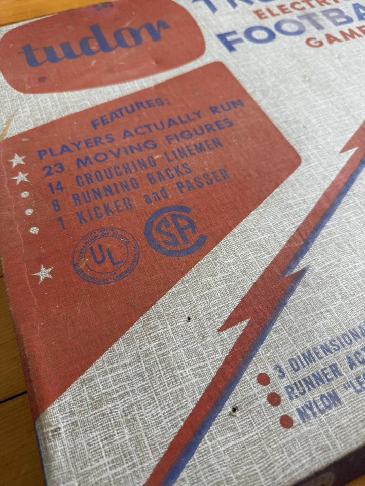 Fútbol Eléctrico Tudor Años 50-60 Vintage Tru-Action en Caja Original Foto 3 de 4