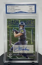 2023 Panini Optic Jake Bobo Rookie Hashmarks Autograph Card Gem Mint 10!. rookie card picture