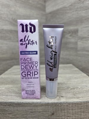 Urban Decay All Nighter Ultra Glow Face Primer Dewy Foundation Grip ~ 1.0 oz New