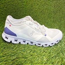 On Cloud X 3 AD Womens Size 10 White Purple Athletic Running Shoes Sneakers