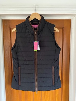 Brook Taverner Madison Quilted Gilet Size M Black Water Resistant BNWT NEW