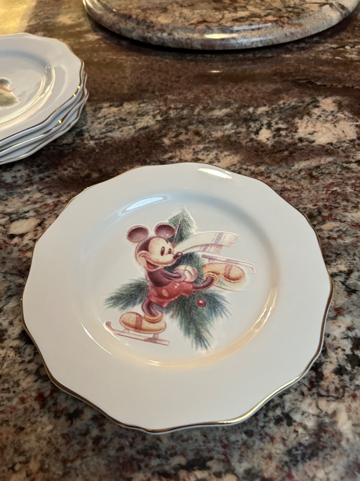 Vintage Disney China Salad/ Dessert Plate set of 4, 9”
