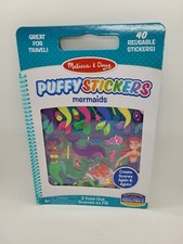 NEW Children's Fun Puffy Stickers Mermaids Dolphins 2 Scene FoldOut children Toy
