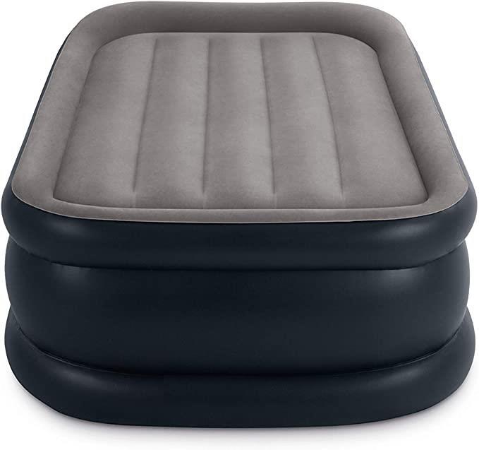 Intex DuraBeam Deluxe Pillow Rest Raised Inflatable Airbed with Pump