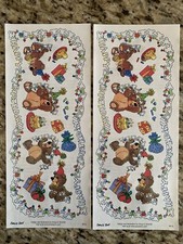 Suzy's Zoo - 2 Scrapbook Border Stickers: Happy Birthday 