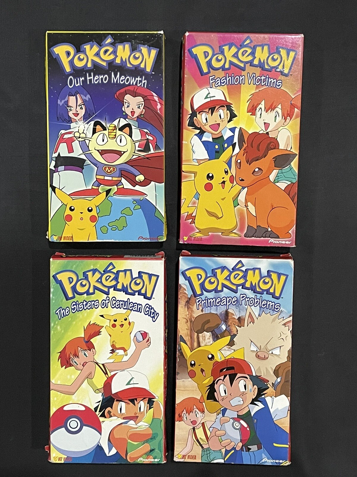 Pokemon VHS Lot of 4 Original Series Nintendo Viz Video Pioneer eBay