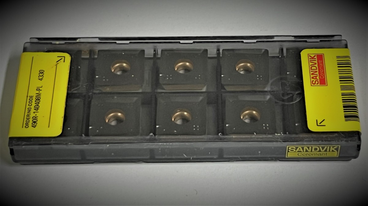 Sandvik 10 pcs. 490R-140408M-PL 4330 Carbide Inserts 490R-14 04 