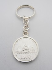 Portachiavi in Argento 925 con Moneta da 500 Lire d'Argento - 3  Caravelle