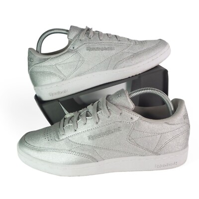 Reebok Club C SYN 'Diamond Pack' Casual Sneakers Silver BD5758 Women's 8.5