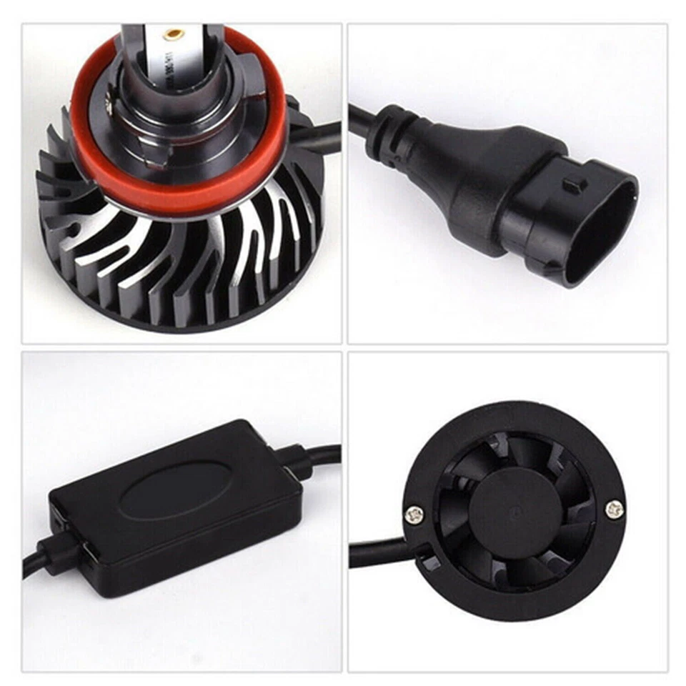 Kit combinado de 4 bombillas LED de haz alto y bajo 6000 k para Chevy Malibu 2004-2012 Foto 4 de 4