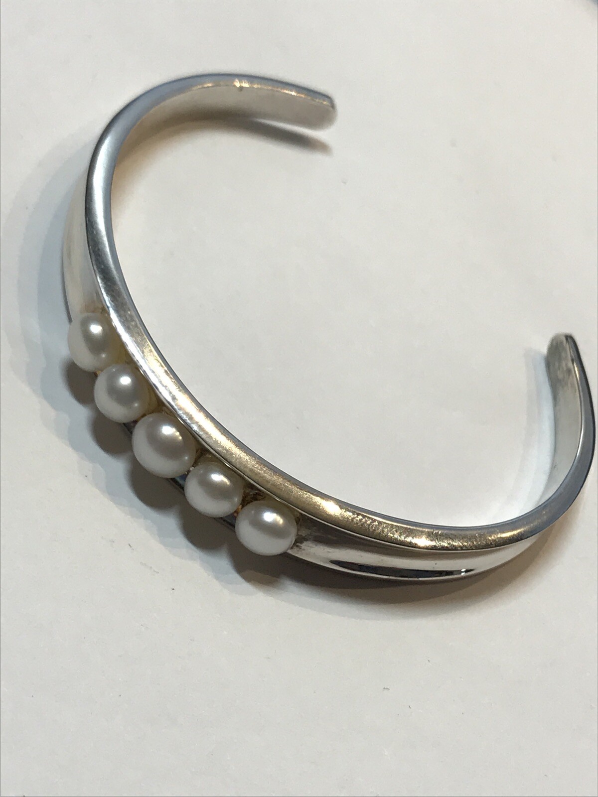 Stunning Sterling Silver Cable Cuff Bracelet Mark… - image 1