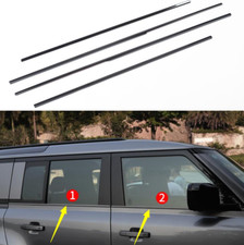  Black Car window Bottom strip Cover Trim FOR 2020-2024 Land Rover Defender 110