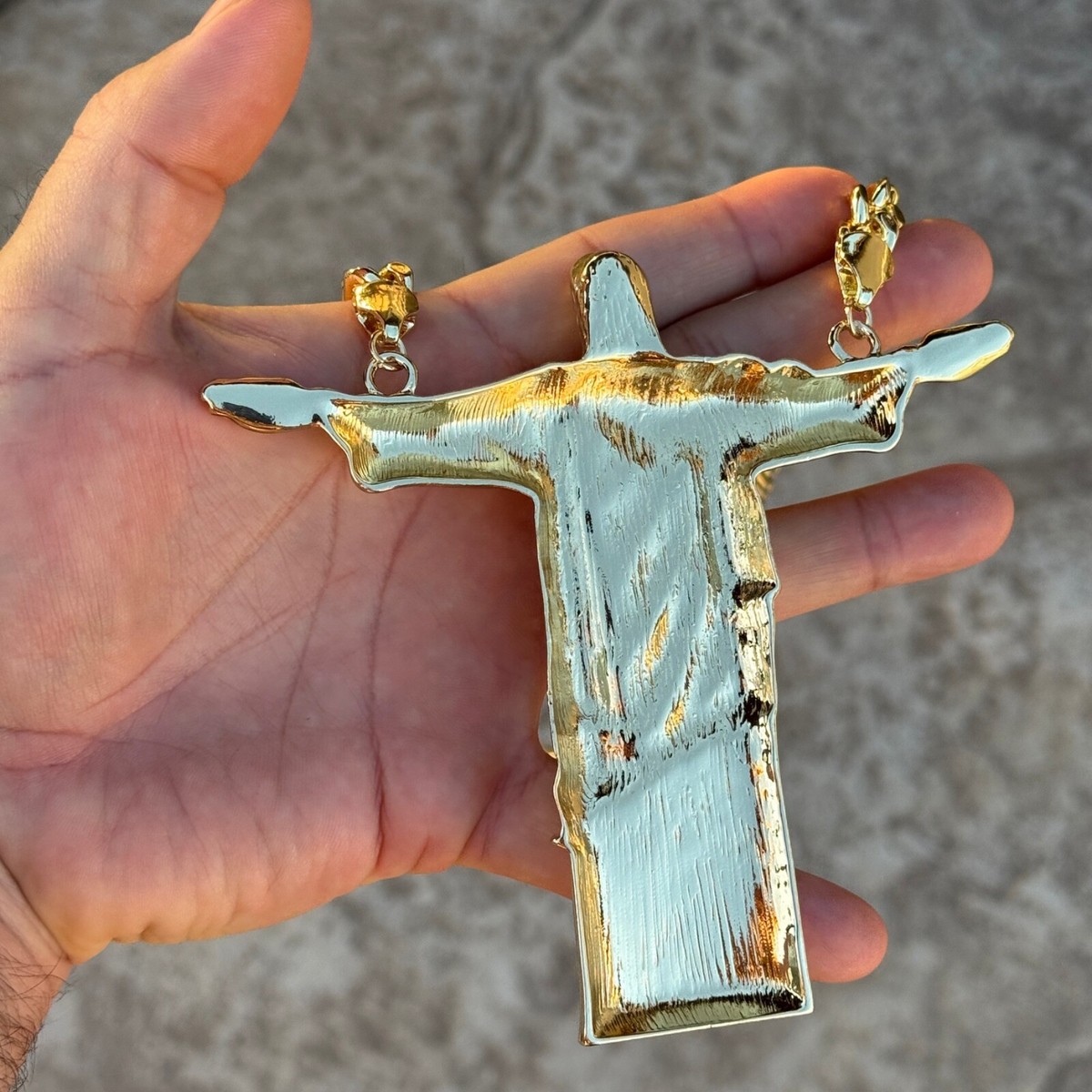14K Gold Plated Huge Christ The Redeemer 5