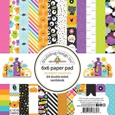Doodlebug 6X6 Paper Pad Monster Madness Halloween Treats Googly Eyes Ghosts Cute