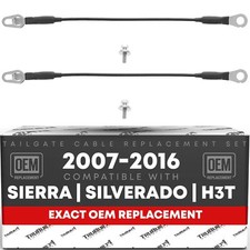 Tailgate Cable Set for Silverado, Sierra - Support Straps, Metal.