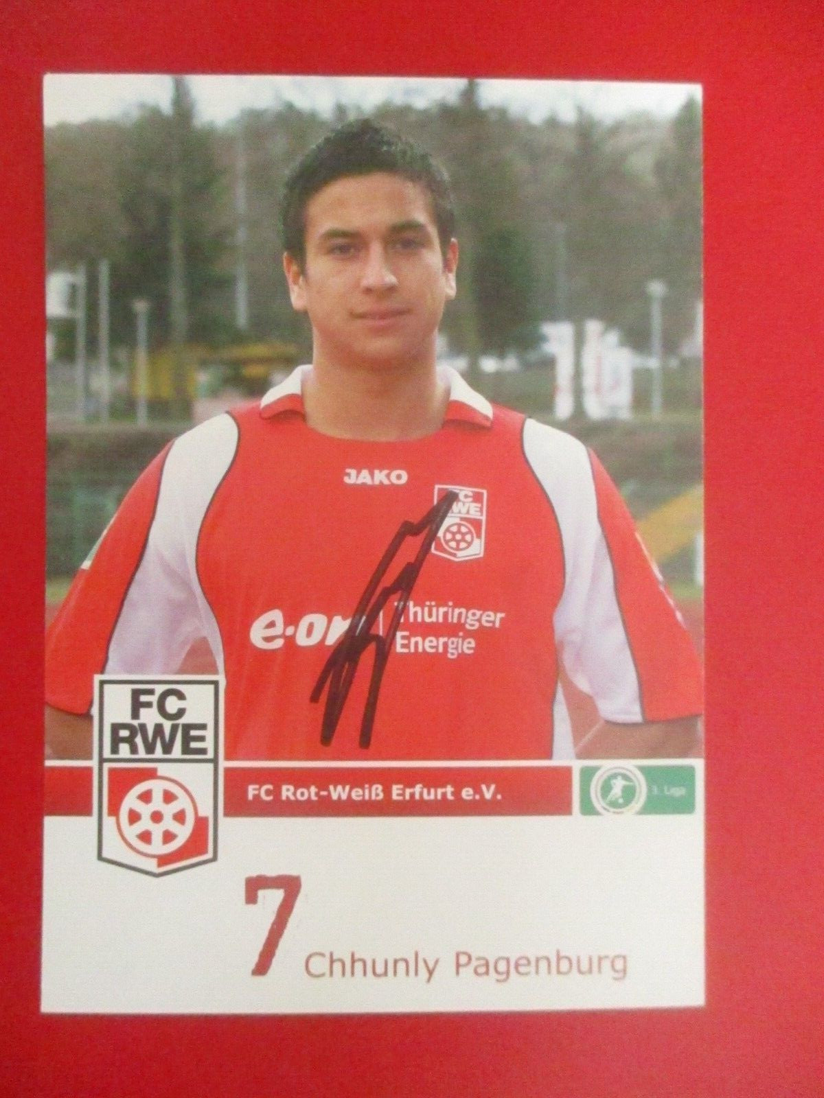 Chunly Pagenburg RW Erfurt Autogramm Autogrammkarte signiert Fussball Bundesliga