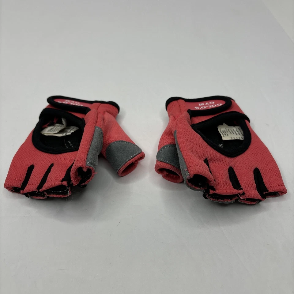 Golds Gym Women’s Workout Gloves M/L 1 Pair Pink Gray - Image 3 of 4