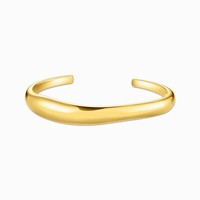 Thomas Sabo Armreif Geschwungene Forrm Silber Vergoldet AR116-413-39 LäNge 17 Cm
