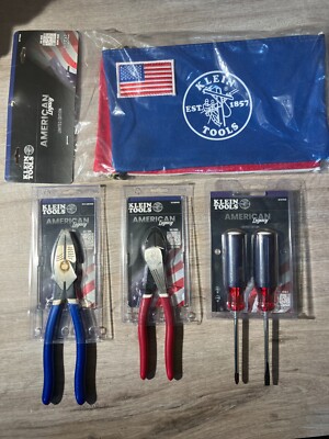 4 PIECE KLEIN TOOLS AMERICAN LEGACY SET D213-9NERWB D2288RWB 85442RWB 55777RWB