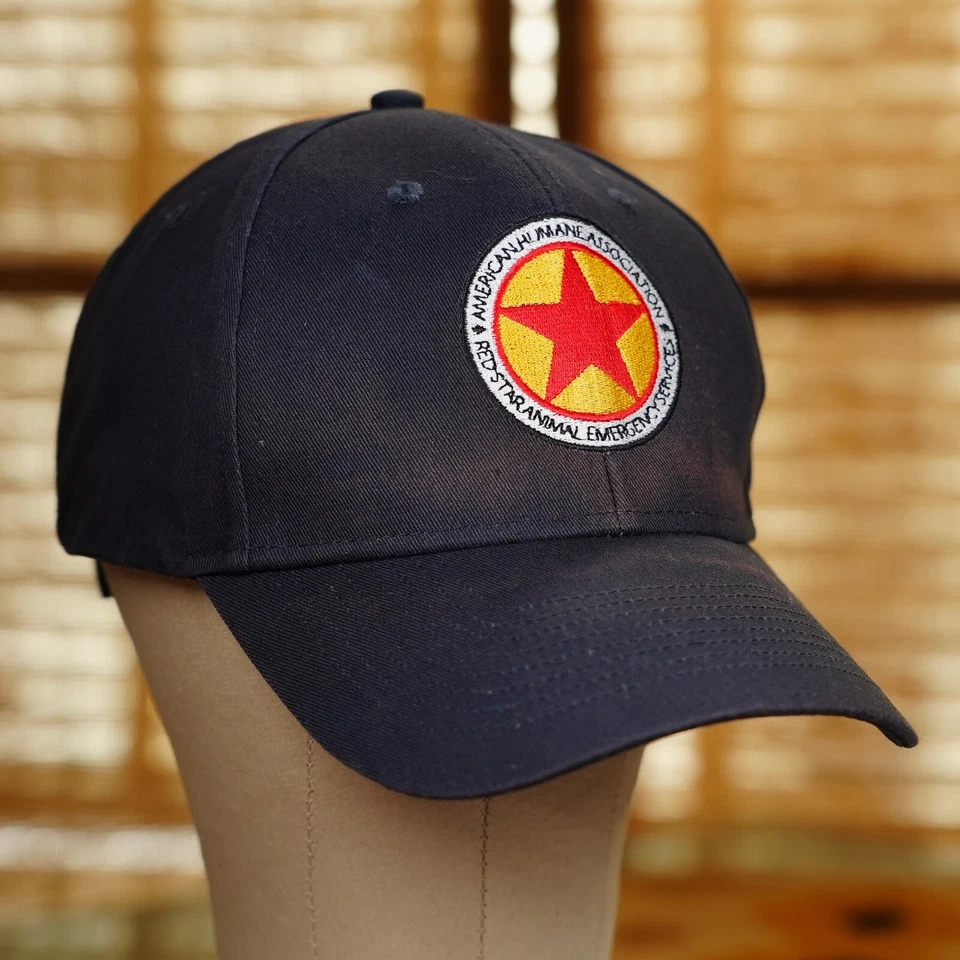 Vintage American Humane “Red Star” Ball Cap – Rare Logo Hat ; Worn Authentic Blu - Image 2 of 4