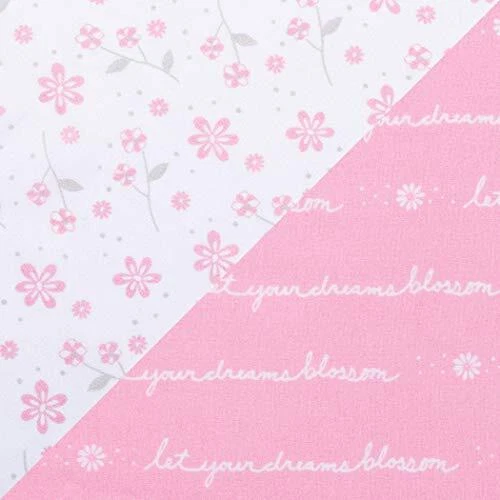  2-Pack Microfiber Fitted Crib Sheet Set, Fits Standard Crib Mattress 28 Floral - Image 2 of 4