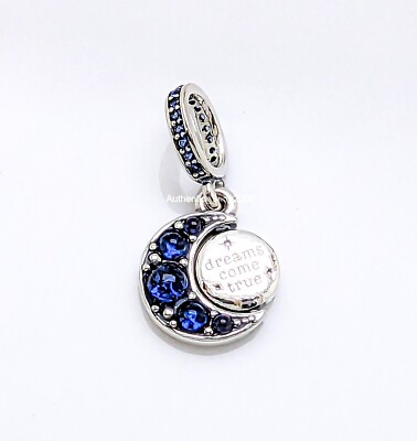 New 100% Authentic PANDORA 925 Sparkling Moon Spinning Star Charm