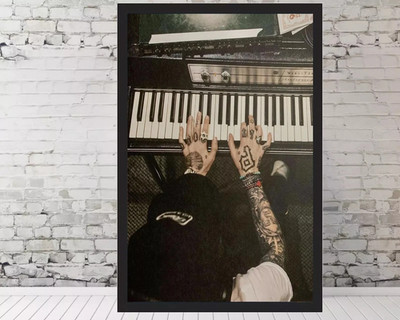 Mac Miller Playing Piano Retro Poster, 2024 Poster, Gift Fans, Home Decor