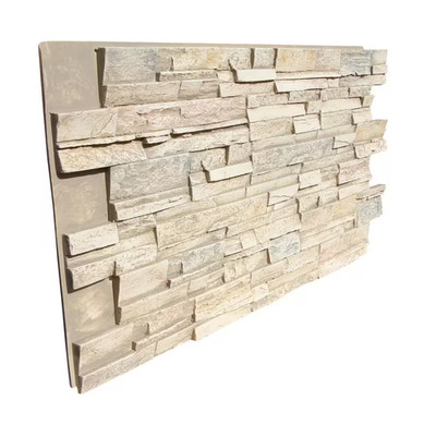 Stack Stone 48 in. x 24.25 in. Polyurethane Interlocking Siding Panel Finished i
