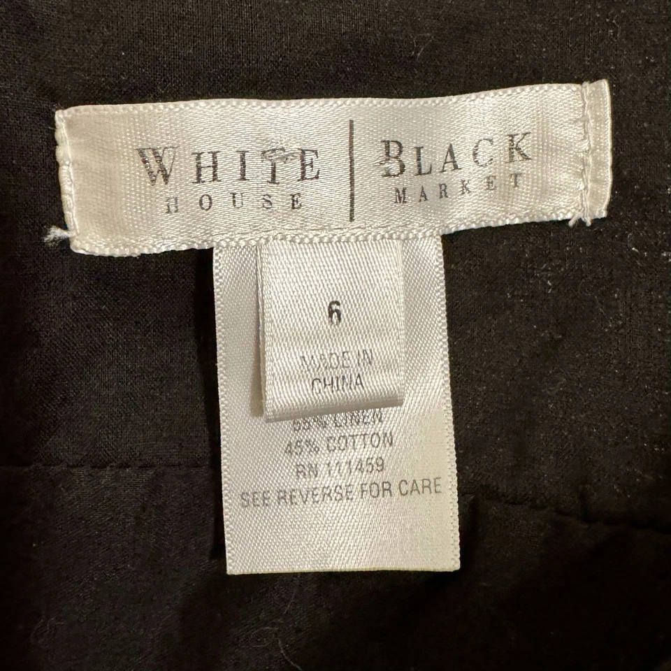 Vestido Halter Casa Blanca Mercado Negro Bordado Lino/Algodón Talla 6 Foto 2 de 4